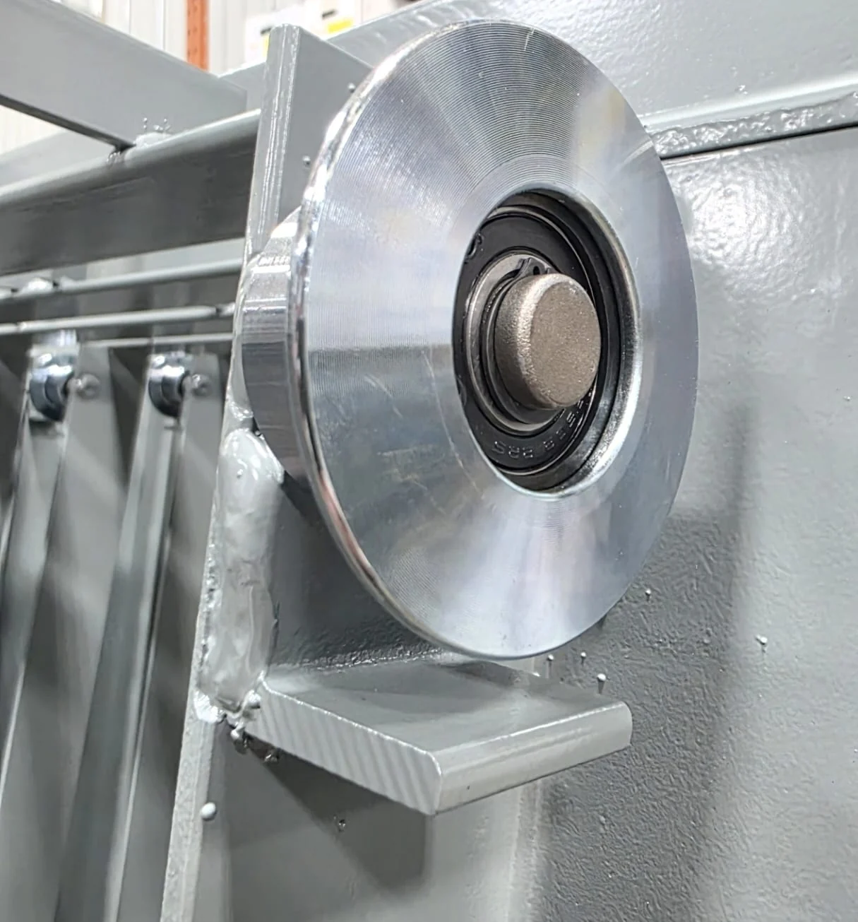 A roller fitted to a coated assembly