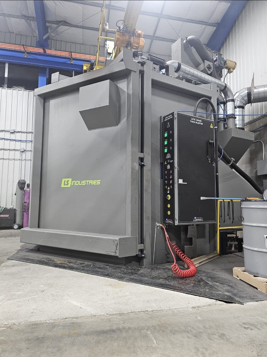 Table blasting machine at the Mapleside facility